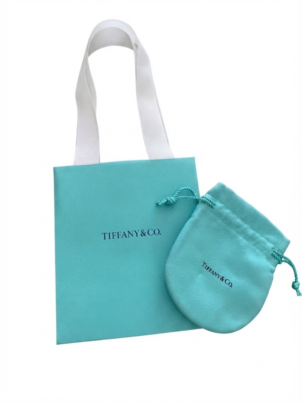 Tiffany & Co. Signature Blue Gift Bag and Drawstring Pouch